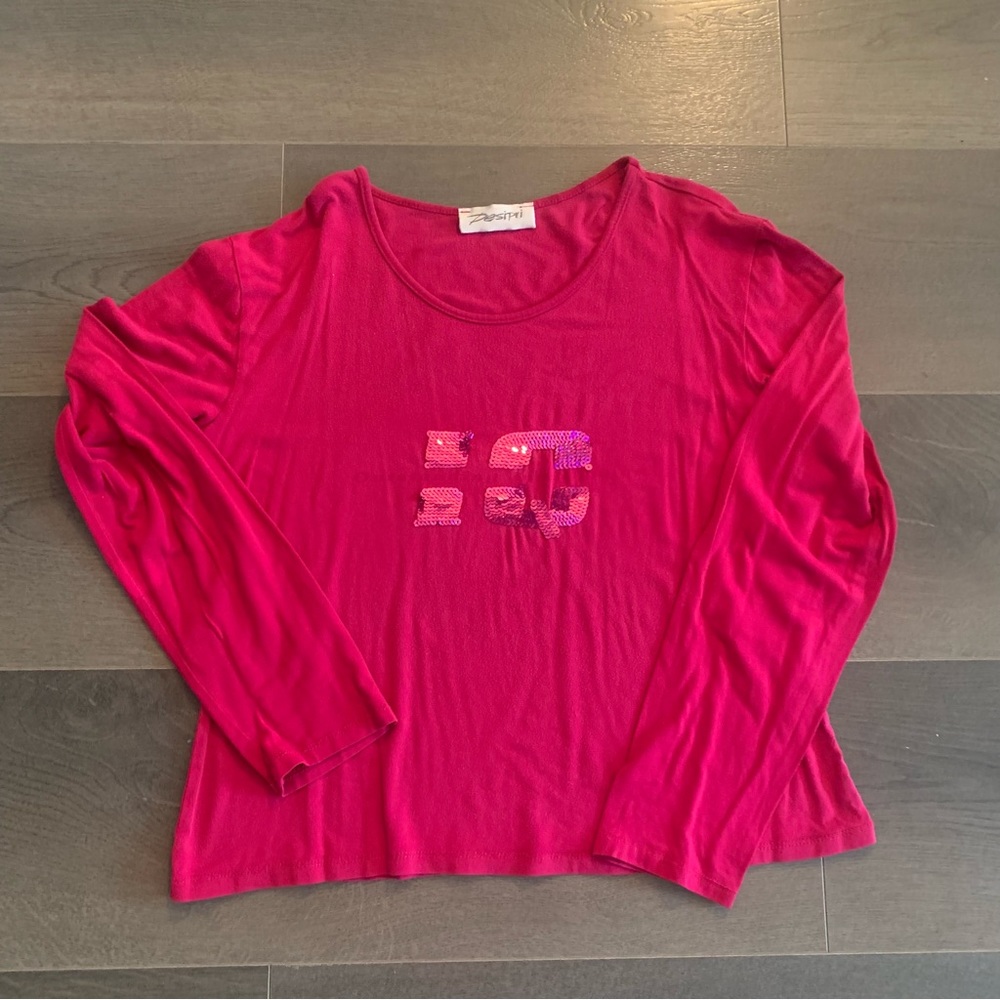 Womens Pink L/S Tee